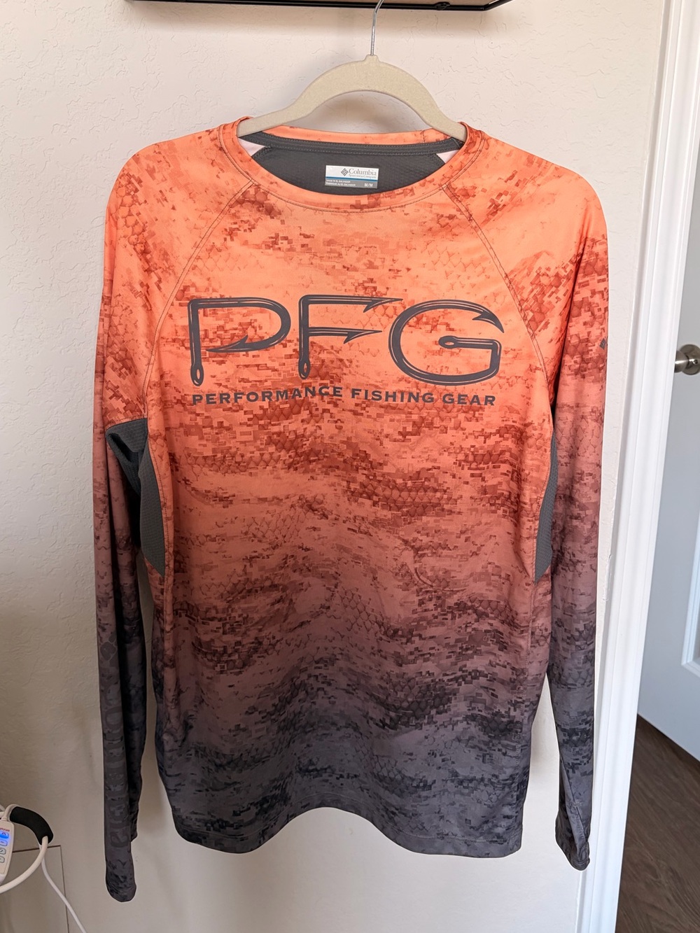 Columbia Orange Digital Camo Performance Shirt